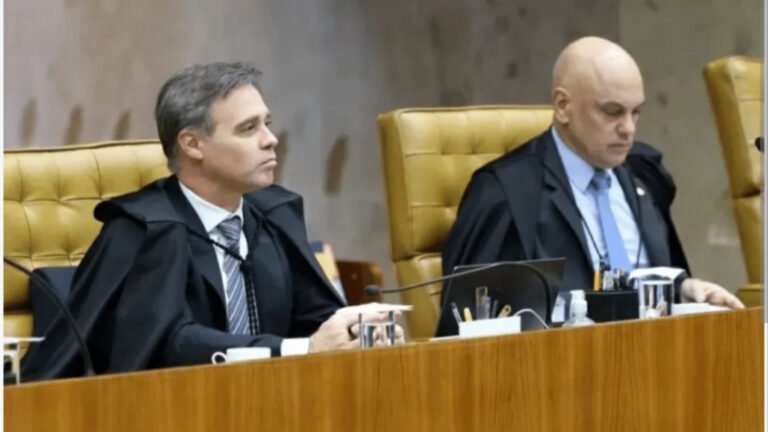 Ilustração editorial sobre sessão do Supremo Tribunal Federal